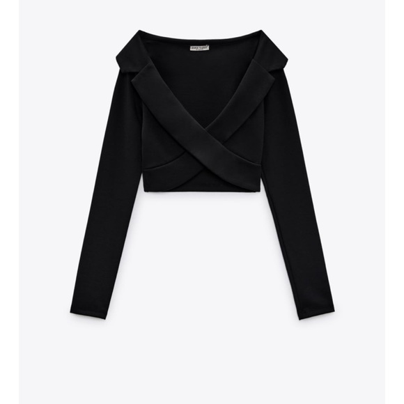 Zara WRAP CROP TOP
BLACK​ - Picture 1 of 4